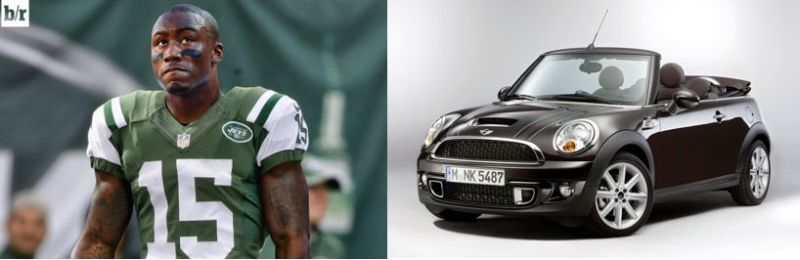 Last year’s comparison: Marshall and a Mini. Photo credits: Bleacher Report, Motor Trend